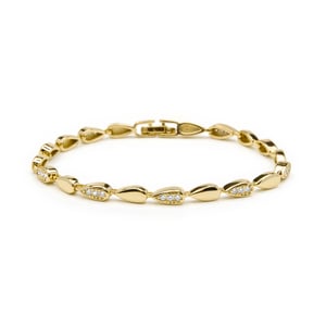 Luxenter Pulsera de Circonita Brillante acabado en oro amarillo de 18k - Tanal