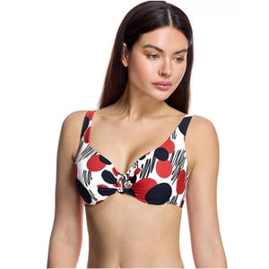 Top de bikini femenino adelgazante con escote en V W260832