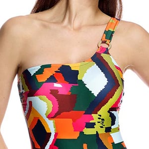 Traje de baño de mujer con diseño asimétrico W260111
