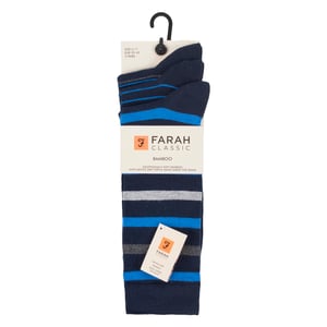 Paquete de 3 calcetines de vestir de bambú a rayas para hombre, suaves y transpirables