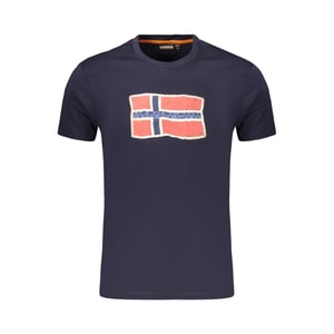 Camiseta de algodón azul para hombre Napapijri