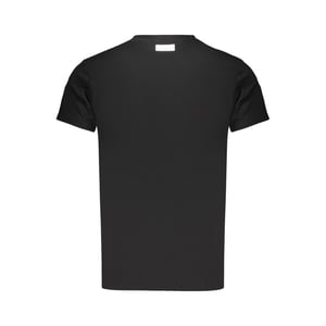 Camiseta de algodón negra para hombres Bikkembergs