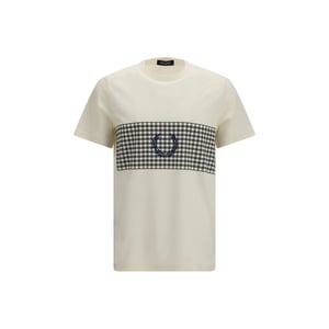 Camiseta de algodón beige Fred Perry