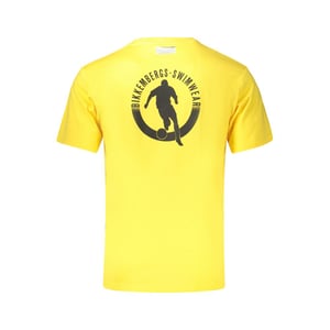 Camiseta de algodón amarilla para hombre Bikkembergs