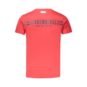 Camiseta de algodón para hombres Bikkembergs Rosso