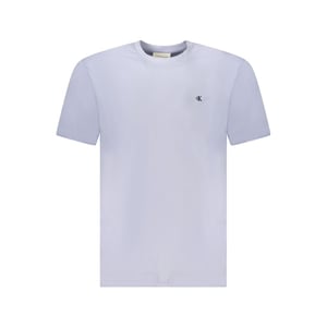 Camiseta de algodón para hombres Calvin Klein Azzurro