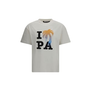 Camiseta de algodón blanca Palm Angels