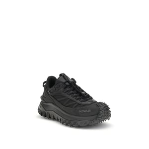 Moncler Zapatillas Atlético de Cuero de Ternera Negra Bos Taurus