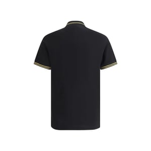 Polo de algodón negro Versace