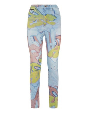 Jegging De Cintura Alta Bombing Graffiti