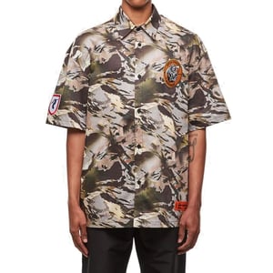 Camisa de patrón bicolor de algodón Heron Preston