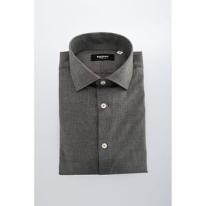 Camisa de Hombre de Algodón Gris Baldinini Trend