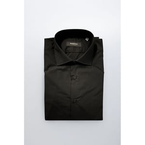 Camisa de Hombre de Algodón Negra Baldinini Trend