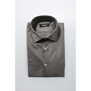 Camisa de Hombre de Algodón Gris Baldinini Trend