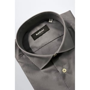 Camisa de Hombre de Algodón Gris Baldinini Trend