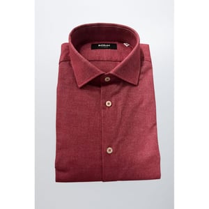 Camisa de Hombre de Algodón Rojo Baldinini Trend