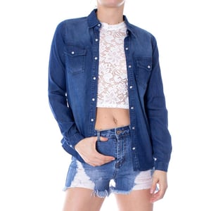 Camisa de mezclilla azul Vila