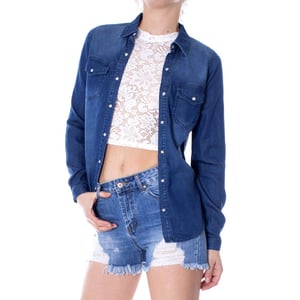 Camisa de mezclilla azul Vila