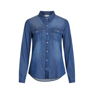 Blusa de Algodón Azul Vila