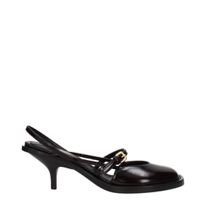 Sandalias de Plataforma de Cuero Marrón Dries Van Noten