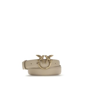Cinturón de Cuero de Ternera Beige PINKO Bos Taurus