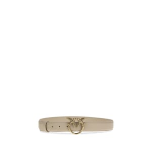Cinturón de Cuero de Ternera Beige PINKO Bos Taurus