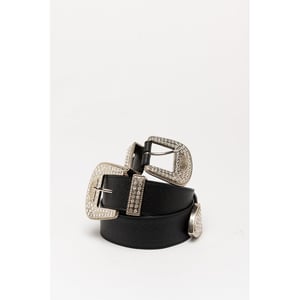Cinturón Regular de Viscosa Multicolor Moschino