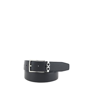 Cinturón Bos Taurus de Cuero de Ternera Negro Ferragamo