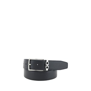 Cinturón Bos Taurus de Cuero de Ternera Negro Ferragamo