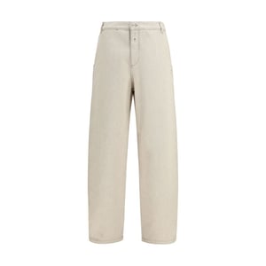 Pantalones Casual de Algodón Beige Jacquemus
