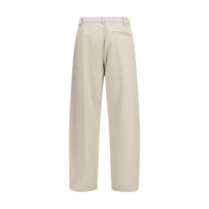 Pantalones Casual de Algodón Beige Jacquemus
