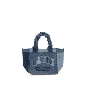 Bolso de algodón azul Ganni
