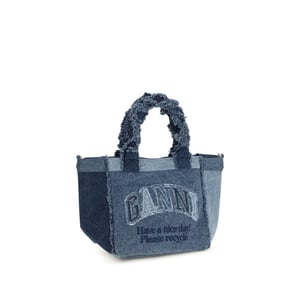 Bolso de algodón azul Ganni