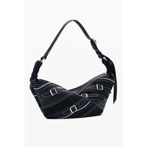 Bolso de Hombro Mujer Desigual Nero Poliuretano