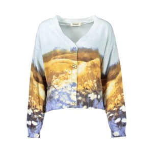 Suéter de algodón para mujer Desigual Azzurro
