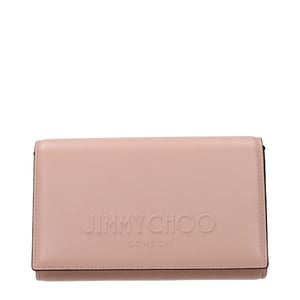 Bolso de mano de cuero rosa Jimmy Choo
