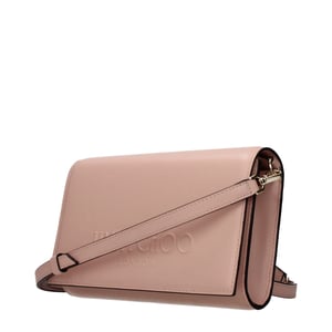 Bolso de mano de cuero rosa Jimmy Choo