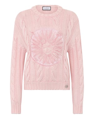 Round Neck Pullover Sun Tattoo