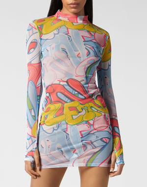 Vestido Corto Bombing Graffiti