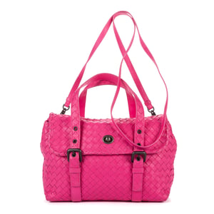 Bottega Veneta Flap Messenger  en  rosa Cuero de becerro
