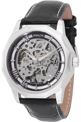 Invicta Objet D Art 69128 Reloj de Hombre - Movimiento Automático - Acero Inoxidable con Esfera Plateada - 42 mm