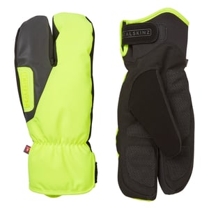Guantes de dedo partido para ciclismo en condiciones extremas de frío y resistencia al agua para hombres y mujeres