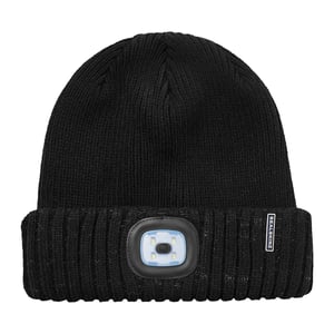 Gorro de lana con puño enrollado LED impermeable para hombres y mujeres