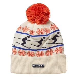 Gorro de esquí con pompón impermeable para hombre y mujer en clima frío