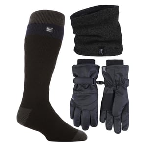Conjunto de Esquí para Hombre: Cuello Calentador, Guantes y Calcetines Térmicos para Esquí - Ropa de Invierno