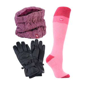 Conjunto de Esquí para Mujeres: Cuello Térmico, Guantes y Calcetines Térmicos para Esquí - Ropa de Invierno