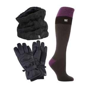 Conjunto de Esquí para Mujeres: Cuello Térmico, Guantes y Calcetines Térmicos para Esquí - Ropa de Invierno