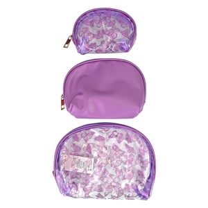 Juego de 3 piezas de neceser de mariposa para damas - Bolsas de maquillaje y artículos de tocador de viaje