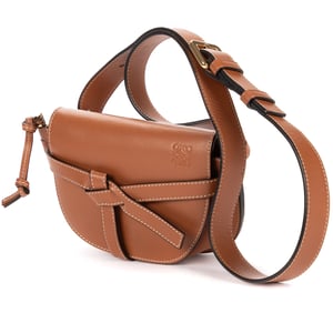 Loewe Mini Gate Waist Bag Small en  Brown Cuero de ternero