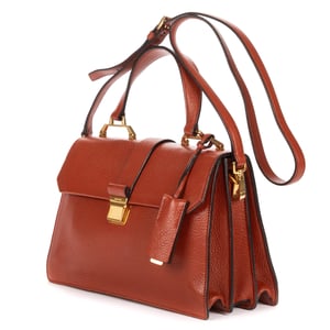 Miu Miu Madras Top Handle  en  marrón Cuero de ternero